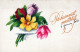 FLOWERS Vintage Ansichtskarte Postkarte CPA #PKE728.DE - Bloemen