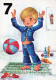 ALLES GUTE ZUM GEBURTSTAG 7 Jährige JUNGE KINDER Vintage Postal CPSM #PBT733.DE - Anniversaire