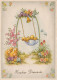 OSTERN HUHN EI Vintage Ansichtskarte Postkarte CPSM #PBO846.DE - Easter