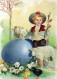 OSTERN KINDER EI Vintage Ansichtskarte Postkarte CPSM #PBO278.DE - Easter