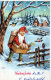 Buon Anno Natale GNOME Vintage Cartolina CPSMPF #PKD900.IT - Nouvel An