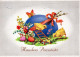 PASQUA POLLO UOVO Vintage Cartolina CPSM #PBO909.IT - Easter