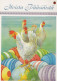 PASQUA POLLO UOVO Vintage Cartolina CPSM #PBO782.IT - Pâques