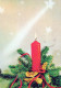Buon Anno Natale CANDELA Vintage Cartolina CPSM #PBN965.IT - Nouvel An