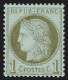 N°50, Cérès 1c Vert-olive, Neuf ** Sans Charnière - TB - 1871-1875 Cérès