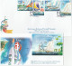 Fidji 2004 FDC 's Emission Commune Vanuatu Musket Cove To Port Vila Yatch Race Fiji Joint Issue FDC 's - Joint Issues