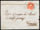 1859 11 MAR  S.5  SASS.25  USATO  CON ANNULLO P3 SU PIEGO DI LETTERA  DA ADRIA   X VENEZIA   FIRMATO BIONDI CV 310+++ - Lombardo-Vénétie