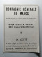 Cartonnage Publicitaire COMPAGNIE GENERALE DU MAROC  12 X 16 Cm Env - Werbung