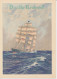 Telegram Germany 1936 Schmuckblatt Telegramme - Unused Sailing Ship - Ocean Liner - Sun - Swastika - Nazi Flag Under  - Barche
