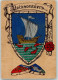 39472805 - Wappen Poissonniers Schiff Fisch Siegel Blau Rot Gold - Sonstige & Ohne Zuordnung