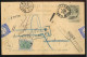 SUPER ZELDZAAM - POSTKAART  GAND STATION 1896 NAAR SAS DE GAND - BELGIESE  EN NEDERLANDSE TAXZEGEL - RETOUR - REBUT ) RE - Cartes Postales 1871-1909