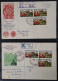 SOUTH AFRICA 1962-64 Volkspele, Kirstenbosch, Red Cross, Rugby, FDC & Commemorative Envelopes (x7) - Lettres & Documents