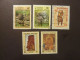 POLYNESIE FRANCAISE, Année 1983-84, YT N° 195-197-209-210-229 Oblitérés. Tikis - Used Stamps