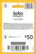 Carte Cadeau KOBO 50€ - - Cartes Cadeaux