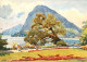 13532161 Lugano TI Promenade Luganersee Monte San Salvatore Kuenstlerkarte Lugan - Autres & Non Classés