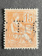 FRANCE C N°117 Mouchon CT 371 Indice 5 Perforé Perforés Perfins Perfin Perfo Décalée - Autres & Non Classés