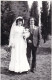 Old Real Original Photo - Wedding Groom Bride In The Open - Ca. 12.5x8.4 Cm - Anonieme Personen