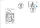 FDC 153-155 Czech Republic Jaroslav Hasek, Adventures Of The Good Soldier Svejk 1997 Illustrations Of J. Lada - 1. Weltkrieg