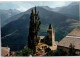 CERDAGNE FRANÇAISE -  Le Clocher De Santo Au Fond La Chaîne Des Pyrénées    -   Non Circulée. - Saint Cyprien