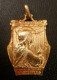 Très Belle Médaille Religieuse Doré Début XXe Style Art Nouveau "Sainte Cécile" Religious Medal - Godsdienst & Esoterisme