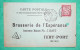 TAXE DUVAL 30C ROUGE CARTE POSTALE PRIVEE BRASSERIE DE L'ESPERANCE BIERES HYGIENIQUES ALCOOL IVRY SUR SEINE 1895 FRANCE - 1859-1959 Storia Postale