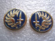 2 INSIGNES DE COL ARMEE FRANCAISE TAP PARACHUTISTES METRO FAB. CHOLET   ARTICLES NEUF - Heer