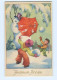 Y5556/ Heureuse Annee Neujahr Kinder Schneemann  AK Ca.1950  - Nouvel An