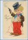 Y4760/ Neujahr Sylvester Junge Mit Sekt Und Pistole AK 1927 - Anno Nuovo
