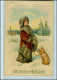 T2097/ Neujahr  Mädchen Mit Pelzmantel Und Schwein Litho Glanz AK 1911 - Nieuwjaar