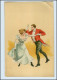T625/ Jugendstil Litho Ak Junge Frau Und  Mann  Tanzen Ca.1900 - Autres & Non Classés