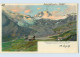 L751/ Dresdner Hütte Stubai Berghütte Litho AK 1909 - Altri & Non Classificati