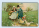 Y057/ Kinder Und Gänse Schöne Litho AK 1905 - Autres & Non Classés