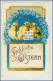 W5W80/ Ostern Küken Mit Notenblatt 1907 Litho AK - Ostern