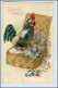 W5M05/ Joyeuses Paques Ostern Hahn  Litho Prägedruck AK 1906 - Pasqua