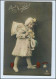 W5L28/ Neujahr Kl. Mädchen Mit Geldsack Pilze Foto AK 1918 - Nouvel An