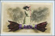 W4Q81/ Neujahr Frau Mit Hut 1907 Foto AK - Nouvel An