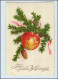 P3A76/ Weihnachten Tanne Mit Tannenzapfen Und Apfel 1940 Litho AK - Autres & Non Classés