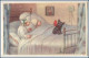 N4126/ Colombo Künstler AK Kinder Im Bett Mit Hund  Ca.1930 Italien - Mailick, Alfred