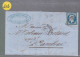 Un Timbre Napoléon III   N° 14  20 C Bleu   Sur Lettre  Départ Paris 1861      Destination  Cambrai - 1853-1860 Napoléon III