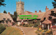 R520669 I. W. Godshill. Old Cottages And Church. W. J. Nigh. Jarrold - Monde