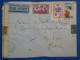 DN10  MADAGASCAR  LETTRE RARE CENSUREE  1944 BRAZZA A  RABAT MAROC + SURCH. FRANCE LIBRE  +AFF. INTERESSANT++ - Lettres & Documents