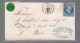 Un Timbre Napoléon III   N° 14  20 C Bleu   Sur Lettre  Départ Limoge 1857   Destination Paris - 1853-1860 Napoleone III