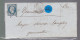 Un Timbre Napoléon III   N° 14  20 C Bleu   Sur Lettre  Etoile De  Paris   1854    Destination  Grandvilliers - 1853-1860 Napoléon III.