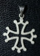 Pendentif Médaille Religieuse Croix Argent 800 Fin XXe "Croix Occitane" Religious Medal - Religion & Esotericism