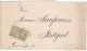 1893 BULGARIA INTERNATIONAL PRINTED MATTER ENVELOPE 5 ST. SMALL LION STAMPS. - Covers & Documents