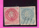 Argentine Argentina Lot 2 Timbres Yvert 5 & 7 Oblitérés 5 Cent. Rose 15 Cent. Bleu 1862 - Usados