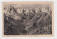 ITALY 1949 Pc With Topic Stamps 2x1Lira, 2x6Lire AOSTA To GENOVA, COLLE DEL GIGANTE M.3324 COURMAYEUR Cachet (53638) - 1946-60: Marcophilia