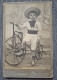 CARTE PHOTO ANCIENNE VELO ENFANT TRICYCLE TYPE MICHAUX 1892-1910 R. KHENDAMIAN - Ciclismo