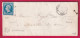 N°14 PC 1580 JONCHERY SUR VESLE MARNE BOITE RURALE O FAVEROLLES POUR CHATILLON SUR MARNE LETTRE - 1849-1876: Periodo Classico