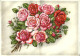 *CPM - Cartes De Voeux Double à Systeme - Bouquet De Roses - - New Year